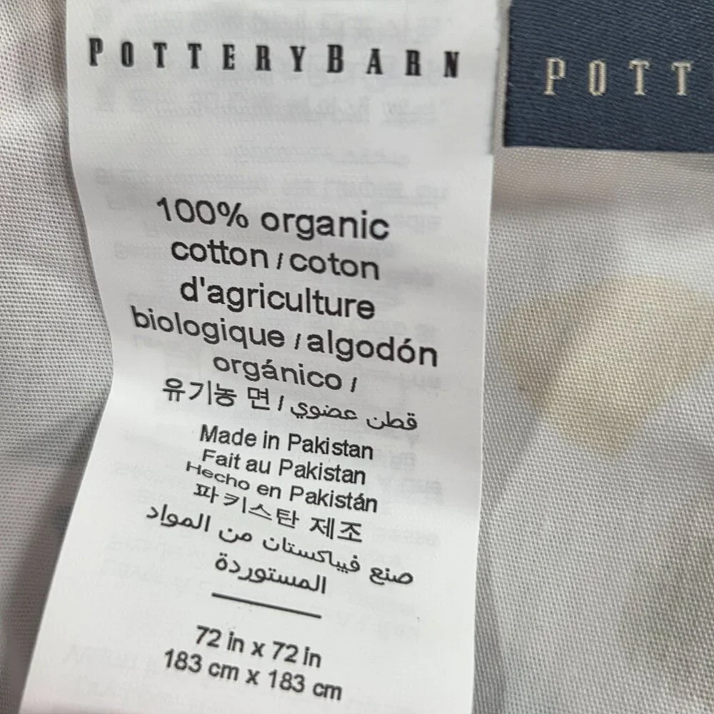 Pottery Barn Rebecca Atwood Paint Daubs Set of 3 Window Curtains Organic Cotton